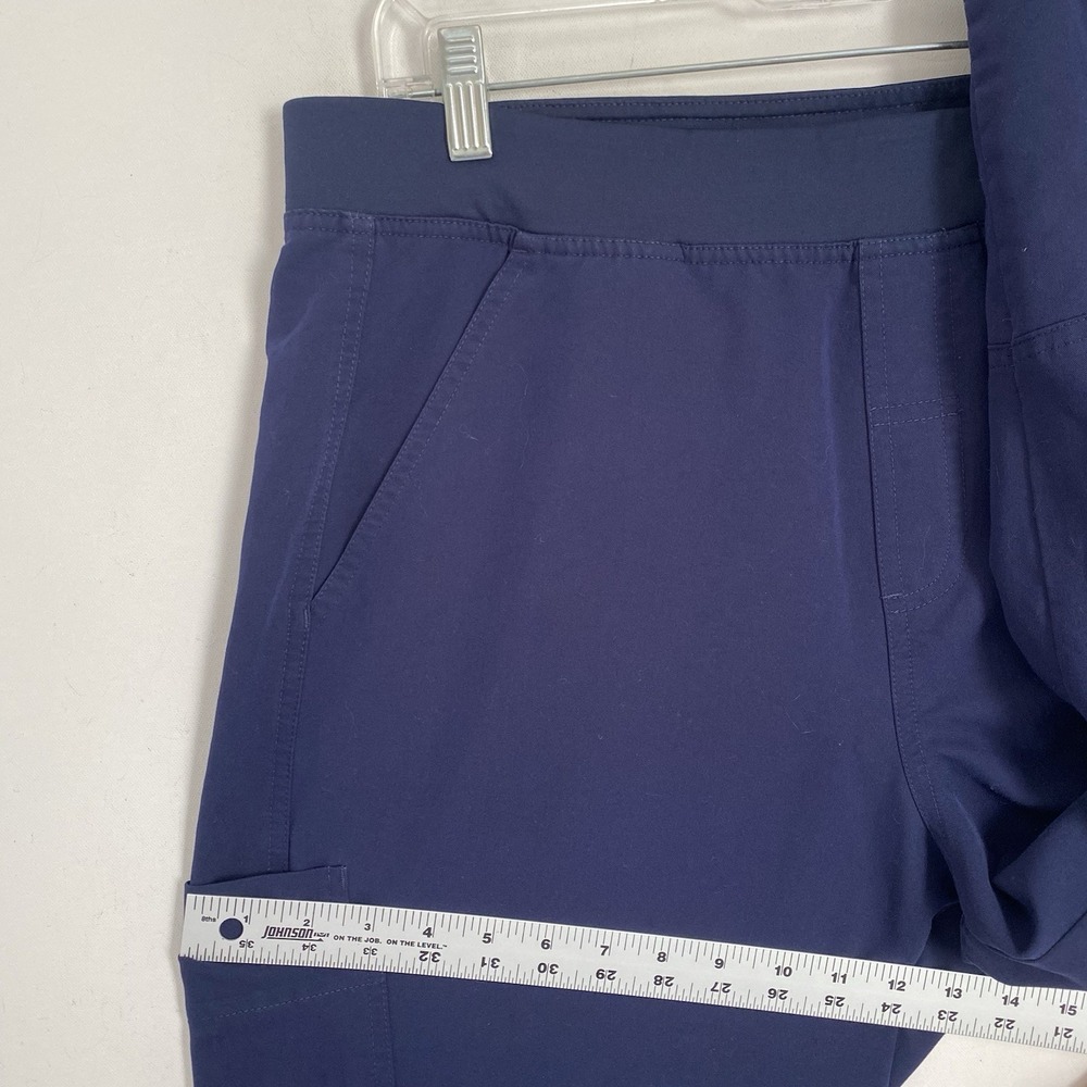 FIGS Kade Cargo Scrub Pants Women XL Navy Blue Straight Elastic Waist Medical - Picture 7 of 9